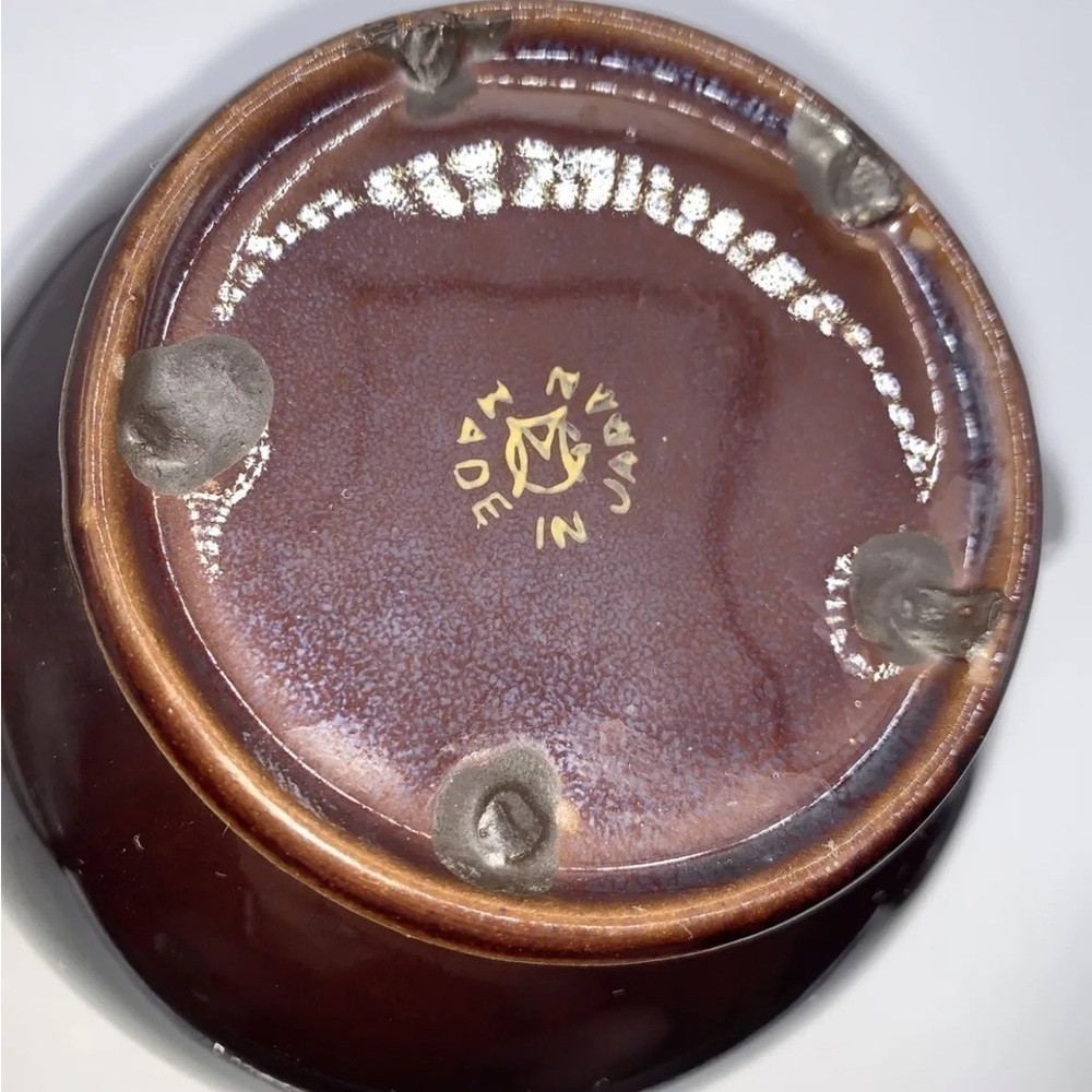 Vintage Tea Pot Made In Japan Handpainted Brown Floral Moorage - Picture 5 of 5